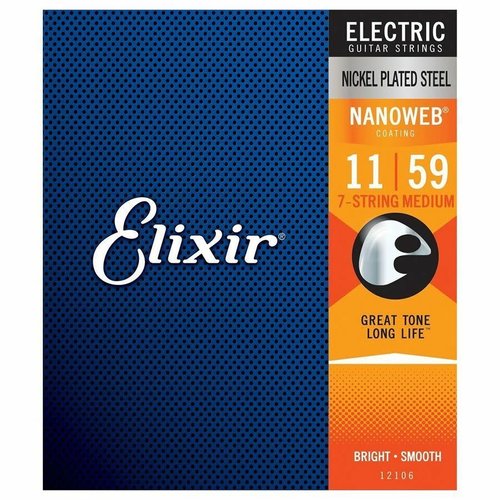 Elixir Elixir - Electric 7 String Nanoweb - Medium Strings  - 11-59