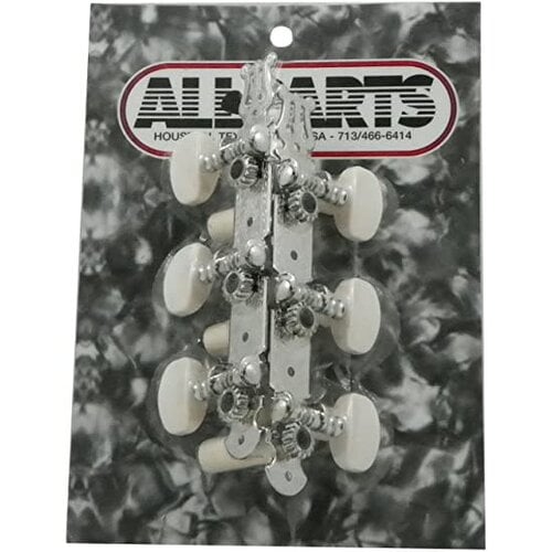 Allparts Allparts - Tuning Keys - Classical 3x3 -  w/Square White Plastic Buttons