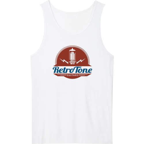 Retro Tone Guitars - T-Shirt - White No Sleeves 3XL Retro Tone Guitars - T-Shirt - White No Sleeves 3XL