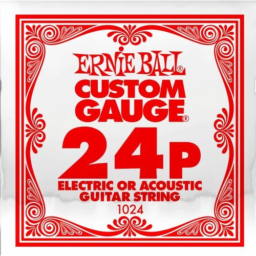 Ernie Ball Ernie Ball -  Plain Steel - Acoustic or Electric Guitars Single String - .24
