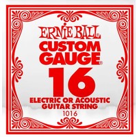 Ernie Ball -  Plain Steel - Acoustic or Electric Guitars Single String - .16