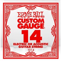 Ernie Ball -  Plain Steel - Acoustic or Electric Guitars Single String - .14