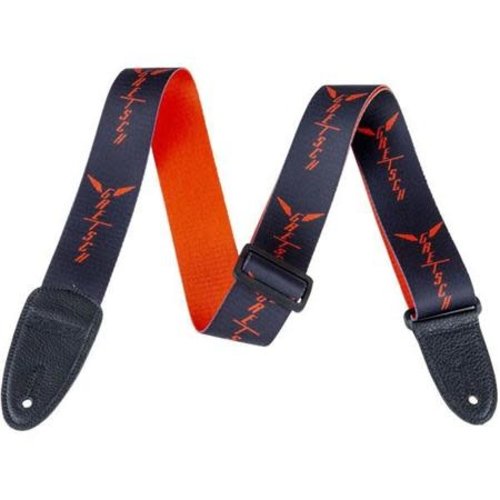 Gretsch Gretsch - Gretsch Wings Guitar Strap - Black and Orange Gretsch Gretsch - Gretsch Wings Guitar Strap - Black and Orange