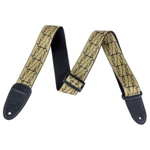 Gretsch Gretsch - Gretsch Double Penguins Guitar Strap - Gold and Black Gretsch Gretsch - Gretsch Double Penguins Guitar Strap - Gold and Black