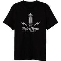 Retro Tone Guitars - T-Shirt - Tube Logo - Black