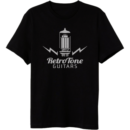 Retro Tone Guitars - T-Shirt - Tube Logo - Black