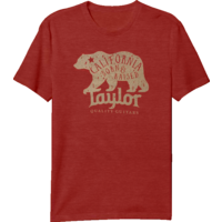 Taylor - T-Shirt - California Bear Heather - Red