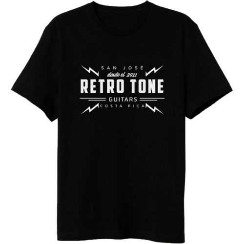 Retro Tone Guitars - T-Shirt - Black/Cream - Special Logo Retro Tone Guitars - T-Shirt - Black/Cream - Special Logo