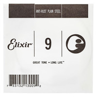 Elixir - Anti-Rust Plain Steel - Single String   .009