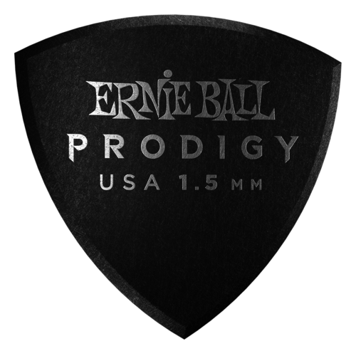Ernie Ball Ernie Ball - 6 Pack Prodigy Picks - Black Large Shield - 1.5mm Ernie Ball Ernie Ball - 6 Pack Prodigy Picks - Black Large Shield - 1.5mm