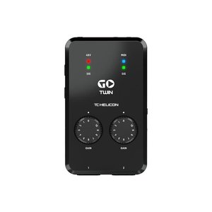 TC Helicon - GO TWIN - High-Definition 2-Channel Audio/MIDI Interface for iOS Android, Mac or PC Mobile Devices