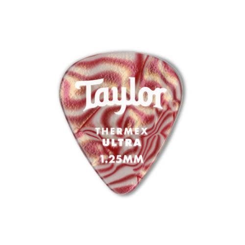 Taylor Guitars Taylor - Thermex 351 - Guitar Picks - 1.25mm - 6 PACK - Ruby Swirl Ultra