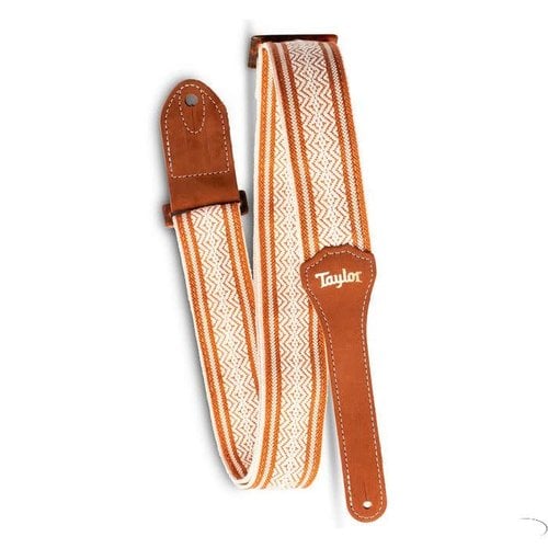 Taylor Guitars Taylor - Academy Strap 2" - Jacquard Cotton - White /Brown