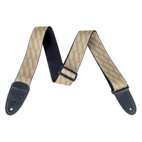 Gretsch Gretsch - Gretsch Logo Guitar Strap - Gold and White Gretsch Gretsch - Gretsch Logo Guitar Strap - Gold and White