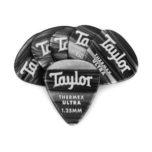 Taylor Guitars Taylor  - Premium Darktone 351 - Thermex Ultra Guitar Pick - 1.25mm - 6 PACK - Black Onyx