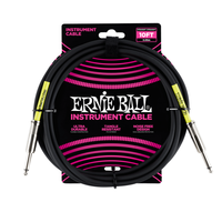 Ernie Ball -  Instrument Cable - 10ft - ST/ST - Black