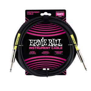 Ernie Ball Ernie Ball -  Instrument Cable - 10ft - ST/ST - Black