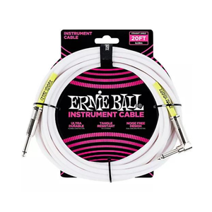 Ernie Ball Ernie Ball -  Instrument Cable - 20ft - ST/RAY - White