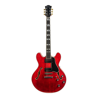 Eastman - T486-RD - Thinline Semi Hollow Archtop Electric Guitar - w/ Hardshell Case - Red