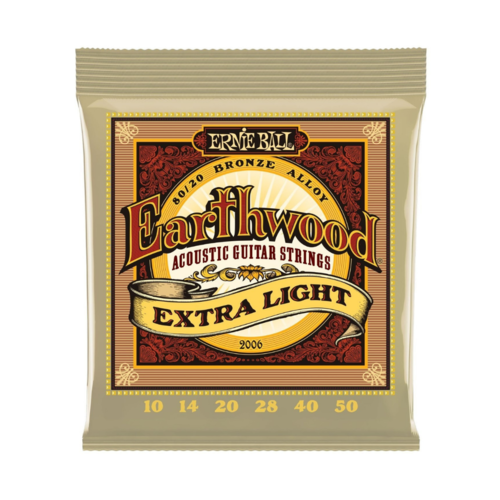 Ernie Ball Ernie Ball - Earthwood  Extra Light - 80/20 Bronze - 10-50