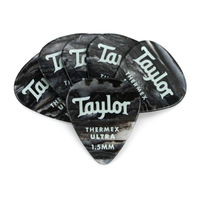 Taylor  - Premium Darktone 351 - Thermex Ultra Guitar Pick - 1.50mm - 6 PACK - Black Onyx