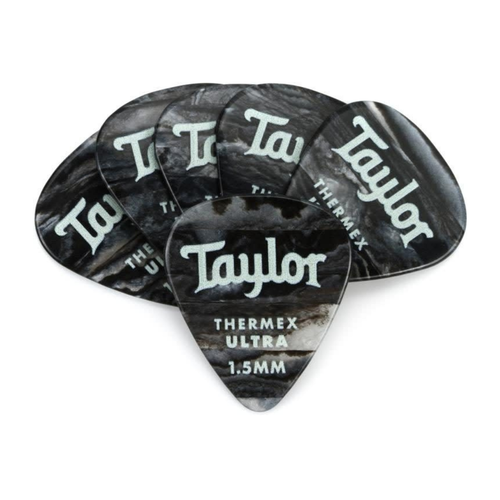 Taylor Guitars Taylor - Premium Darktone 351 - Thermex Ultra Guitar Pick - 1.50mm - 6 PACK - Black Onyx Taylor Guitars Taylor - Premium Darktone 351 - Thermex Ultra Guitar Pick - 1.50mm - 6 PACK - Black Onyx