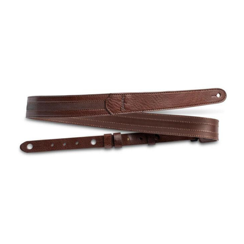 Taylor Guitars Taylor - Slim Leather Strap - 1.50" - Emobossed Logo - Chocolate Brown w/Stitching Taylor Guitars Taylor - Slim Leather Strap - 1.50" - Emobossed Logo - Chocolate Brown w/Stitching