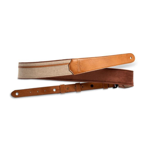 Taylor Guitars Taylor - Vegan Leather Strap - 2.5" - Embossed Logo - Tan w/Natural Textile