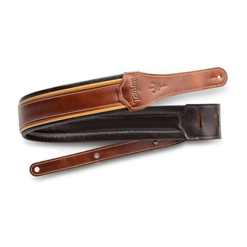 Taylor Guitars Taylor - Century Leather Strap - 2.5" - Medium Brown/Butterscotch/Black