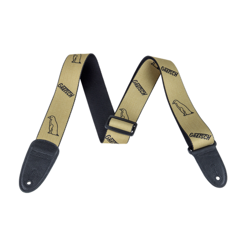 Gretsch Gretsch - Gretsch Penguin Guitar Strap - Gold and Black Gretsch Gretsch - Gretsch Penguin Guitar Strap - Gold and Black