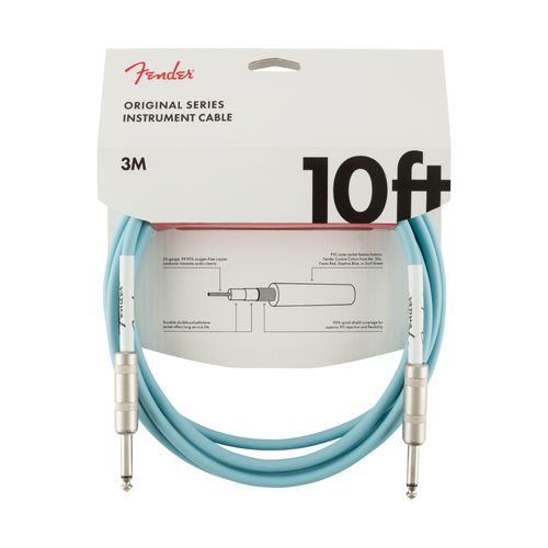 Fender Fender - Original - Instrument Cable - 10'ft - ST/ST - Daphne Blue Fender Fender - Original - Instrument Cable - 10'ft - ST/ST - Daphne Blue