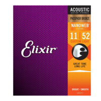 Elixir - Acoustic Phosphor Bronze - Custom Light Strings - 11-52