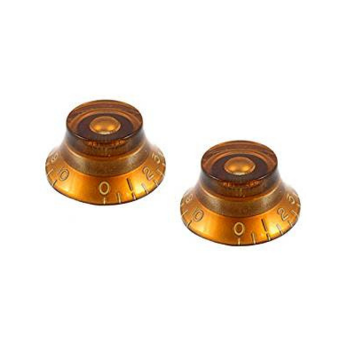 Allparts Allparts - Amber Bell Knobs -  (Set of 2)