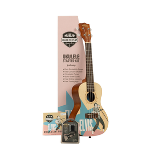 Kala Kala - Learn to Play - Elvis Rockabilly w/ Tuner Clip - Concert Acoustic Ukulele