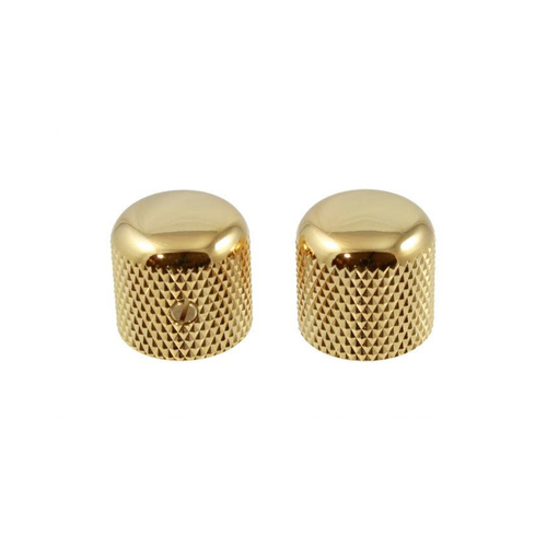 Allparts Allparts - Dome Knobs Metal - Set of 2 - Gold