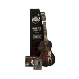 Kala Kala - Learn to Play - Elvis Viva Las Vegas w/ Tuner Clip- Concert Acoustic Ukulele