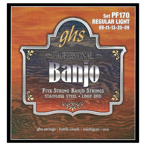GHS GHS - Banjo - 5 Strings Reg/Light - PF170 SET