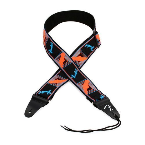 Fender Fender - Neon Monogram - Guitar Strap - Blue/Orange Fender Fender - Neon Monogram - Guitar Strap - Blue/Orange