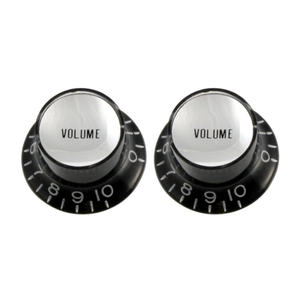 Allparts Allparts - Reflector Volume Knobs (Set of 2) - Black