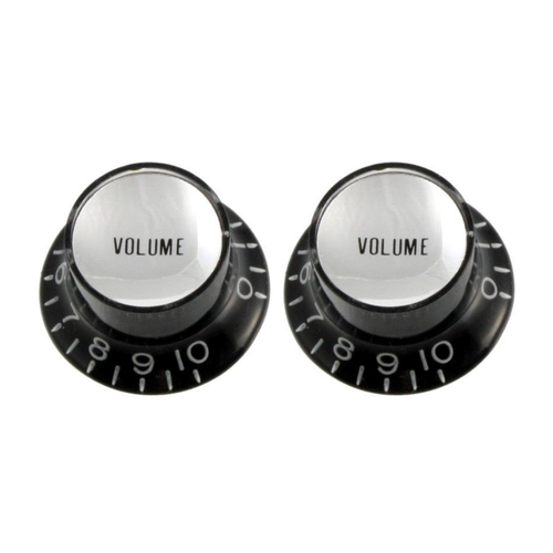 Allparts Allparts - Reflector Volume Knobs (Set of 2) - Black