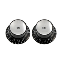 Allparts - Reflector Tone Knobs - Set of 2 - Black