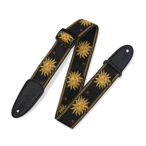 Levy's Leathers Levy's- Jacquard Weave Sun Guitar Strap - MPJG-SUN-BLK Levy's Leathers Levy's- Jacquard Weave Sun Guitar Strap - MPJG-SUN-BLK