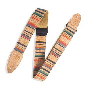 Levy's Leathers Levy's - 2" Wide Vegan Friendly Natural Cork Guitar Strap With Nantucket - MX8-003