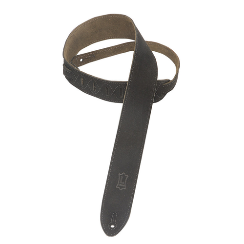 Levy's Leathers Levy's - 2" Suede Guitar Strap with Suede Backing - MS12-BLK