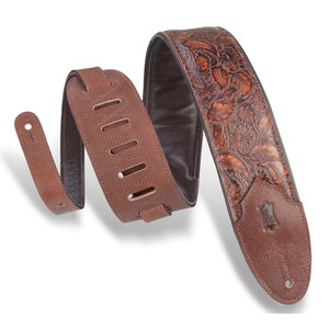 Levy's Levy's - 3"Wide Embossed Leather Guitar Strap - M4WP-006
