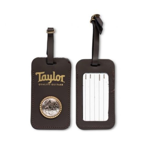 Taylor Guitars Taylor - Leather Luggage Tag with Concho - Chocolate Brown