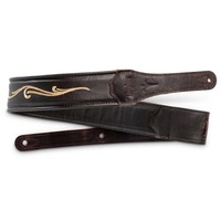 Taylor - Embroidered Leather 2.5" - Guitar Strap - Chocolate Brown