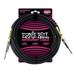 Ernie Ball Ernie Ball -  Instrument Cable - 20ft - ST/ST - Black