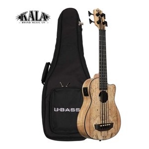 Kala Music Kala - U-Bass - Spalted Maple - Acoustic Electric with gig bag