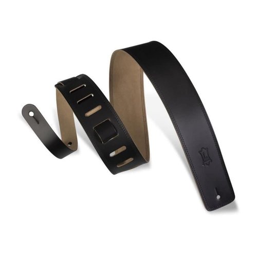 Levy's Leathers Levy's - 2 1/2″ Leather Guitar Strap with suede backing - DM1-BLK Levy's Leathers Levy's - 2 1/2″ Leather Guitar Strap with suede backing - DM1-BLK